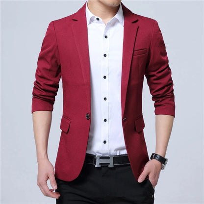 2024 Spring Autumn New Men Blazer Fashion Slim casual blazer for Men Brand Mens suit Designer jacket outerwear men 3 colors