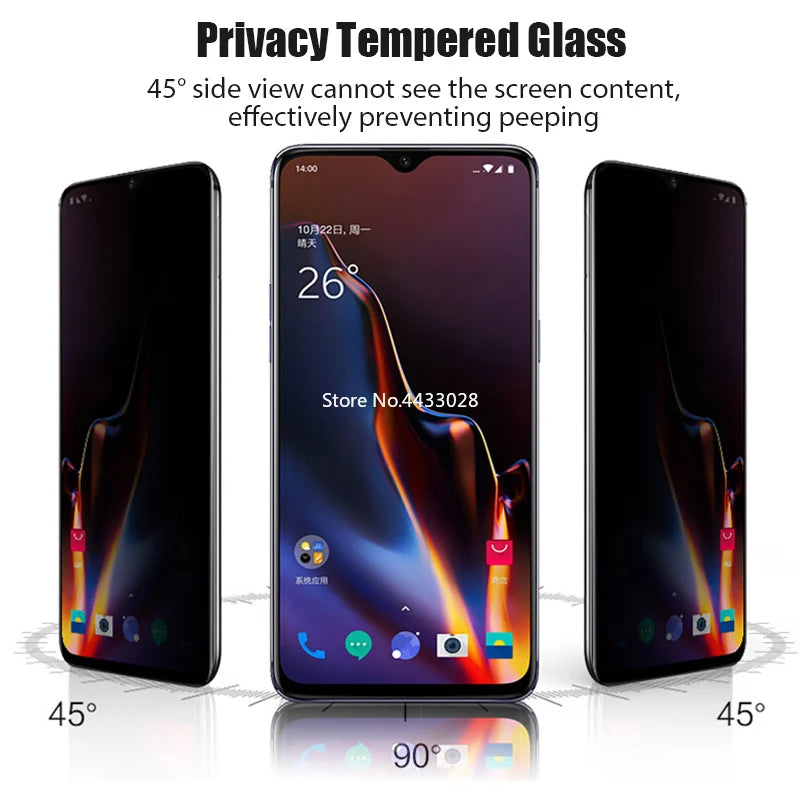 Anti Glare Screen Protector For Oneplus Nord8T N100 N10 5G 7T 6T Protective Film Glass For Oneplus 7 6 5 Privacy Tempered Glass