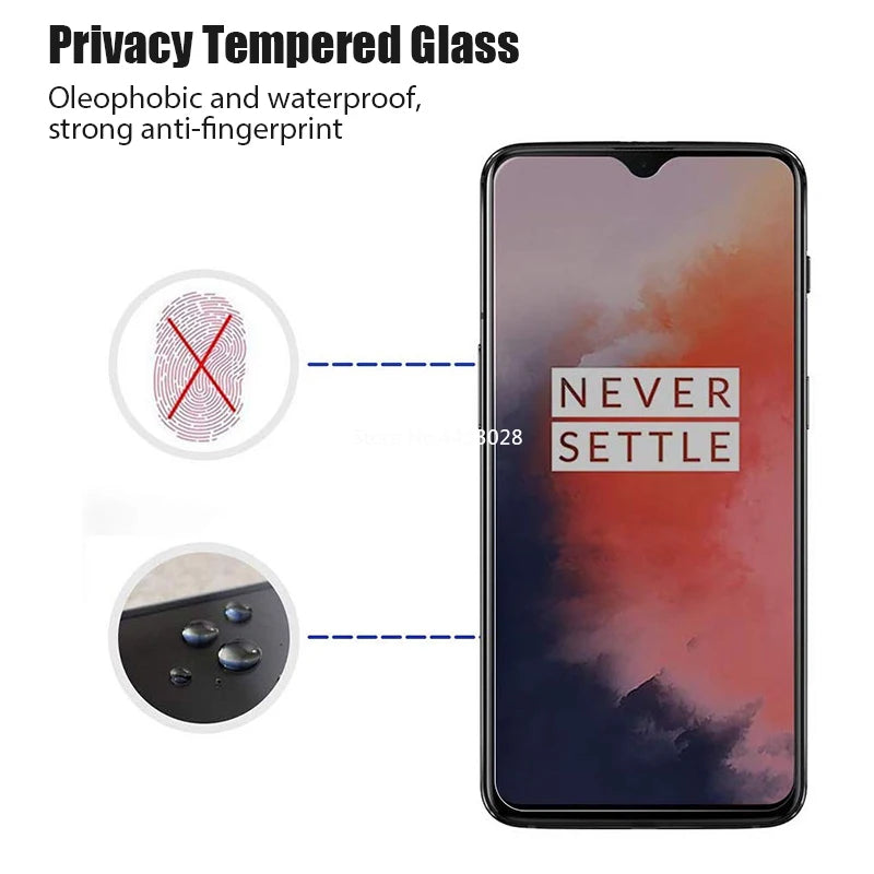 Anti Glare Screen Protector For Oneplus Nord8T N100 N10 5G 7T 6T Protective Film Glass For Oneplus 7 6 5 Privacy Tempered Glass