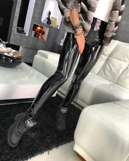 Leather Black Pants Leggings High Waist Costume for Women Sexy Elastic Skinny Push Up Leggings Stretch Jeggings Women Legings