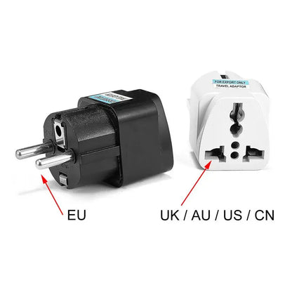 1pcs Universal European EU Plug Adapter International AU UK US To EU Euro Travel Adapter Electrical Plug Converter Power Socket