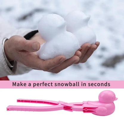 Duck Snow Shaper Snow Ball Toys Sand Ball Maker With Handle Animal Shape Sand Clay Mold Winter Outdoor Snowball Clips For Kids