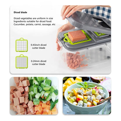 22 In 1 Multifunctional Vegetable Cutter Kitchen Accessories Gadget Home Vegetables Slicer Tools Fruit Garlic Carrot Potato