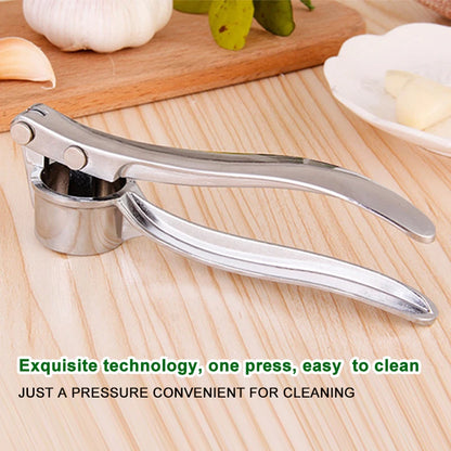 Home Kitchen Stainless Steel Garlic Crusher Kitchen Cooking Vegetable Ginger Juicer Crusher Handheld Ginger Crushing Tool