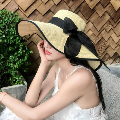 MAXSITI U Summer Straw Hats Bowknot Steamer Breathable Sun Hat Women Holiday Beach Hat Sun Protection Cap Visor Hat sombreros