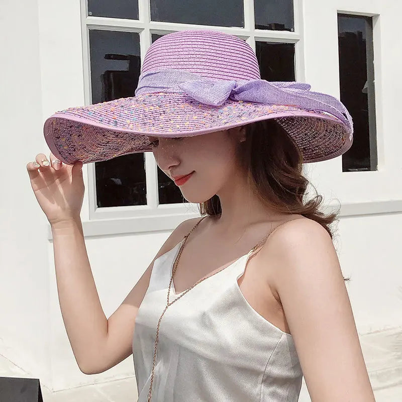 MAXSITI U Summer Straw Hats Bowknot Steamer Breathable Sun Hat Women Holiday Beach Hat Sun Protection Cap Visor Hat sombreros