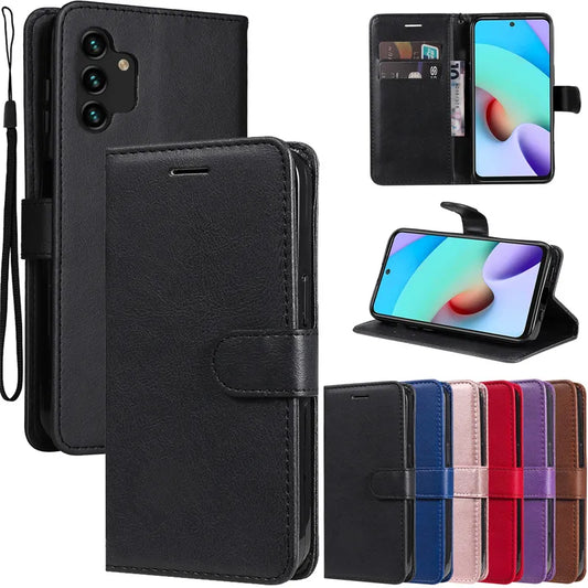 A04 A 04 SM-A045F Case Leather Flip Book Stand Funda For Samsung Galaxy A04S A 04S A04e SM-A047F Cover Card Slots Holster Cases