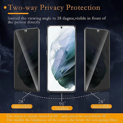 Privacy Tempered Glass Samsung Galaxy S23 Ultra Screen Protector For S22 S21 Plus Note 20 Anti Spy Fingerprint unlocking 5G Film