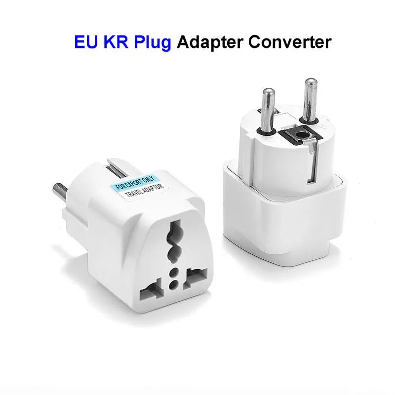 1pcs Universal European EU Plug Adapter International AU UK US To EU Euro Travel Adapter Electrical Plug Converter Power Socket