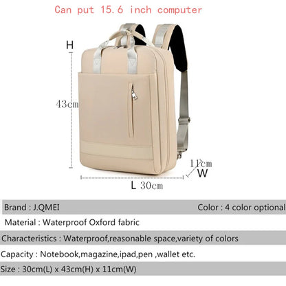 Large Capacity Men Waterproof Nylon Bag Women 15.6 Inch Laptop Backpack With Charging Port School Bags For Teenage Girl Boy 2023