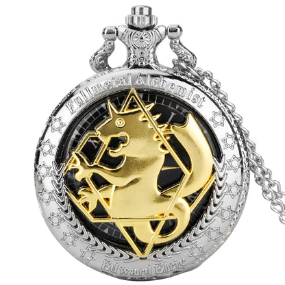 Vintage Fullmetal Alchemist Quartz Pocket Watch Necklace Fashion Men Women Watches Clock Anime Boys Girls Children Gifts Watch