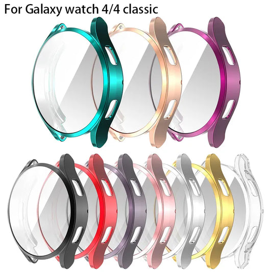 TPU Case for samsung Galaxy watch 4 44mm 40mm PC all-around Anti-fall bumper cover+Screen protector galaxy watch 4 classic 46mm