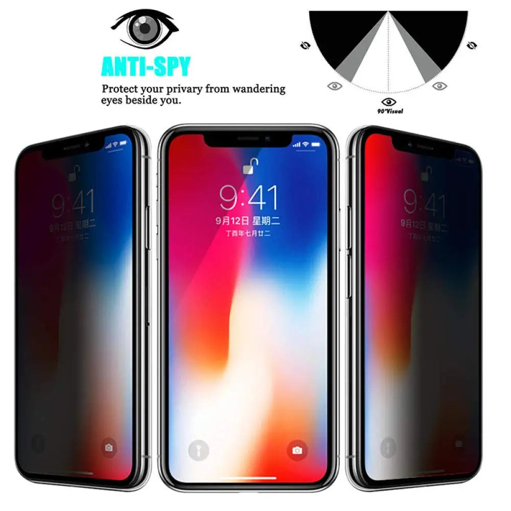 5Pcs Anti Spy Tempered Glass for Apple 7 8 Plus SE 2022 Privacy Screen Protector For IPhone 14 11 Pro XS Max XR 13 12 Mini Film