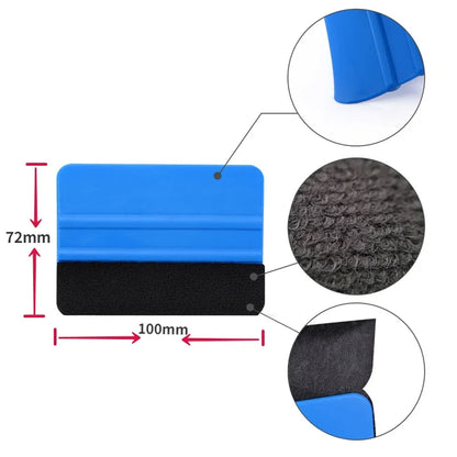 New Car Vinyl Tint Film Installation Tool Kit Rubber Scraper Magnetic Holder Wrapping Sticker Carving Knife with Spare Blades