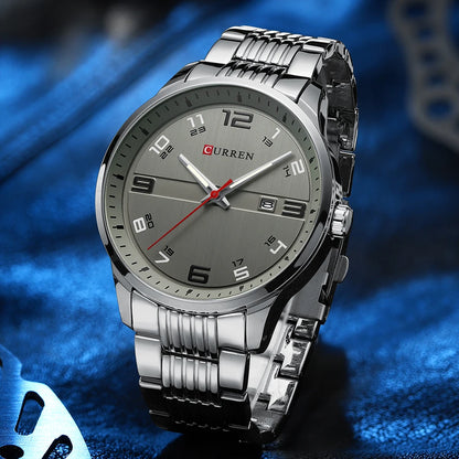 Top Luxury Brand CURREN Men Fashion Casual Business Watches Men's Quartz Clock Male stainless steel Strap Wrist Watch Relogio