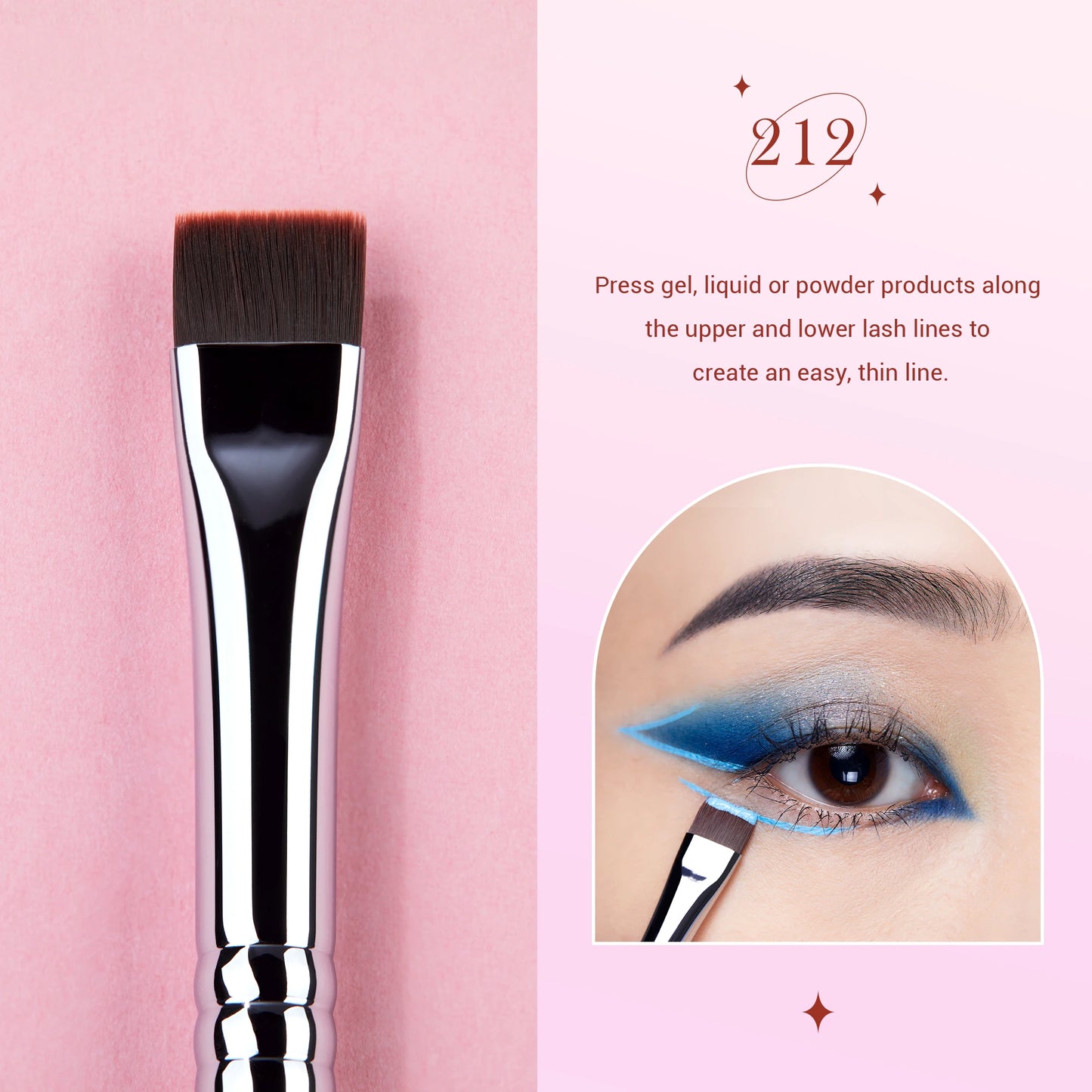 Jessup Eyeliner brush Makeup Fibre hair Flat Definer Powder Liquid Cream 212