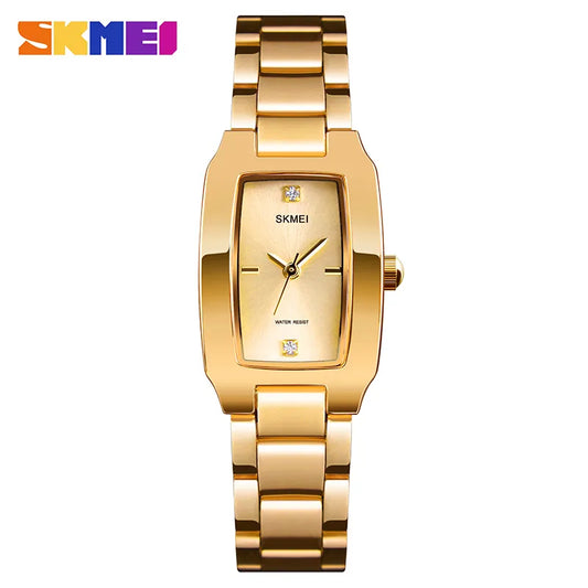 SKMEI Luxury Brand Women Watches Diamond Dial Bracelet Wristwatch For Girl Elegant Ladies Quartz Watch Female Dress Watch 1400