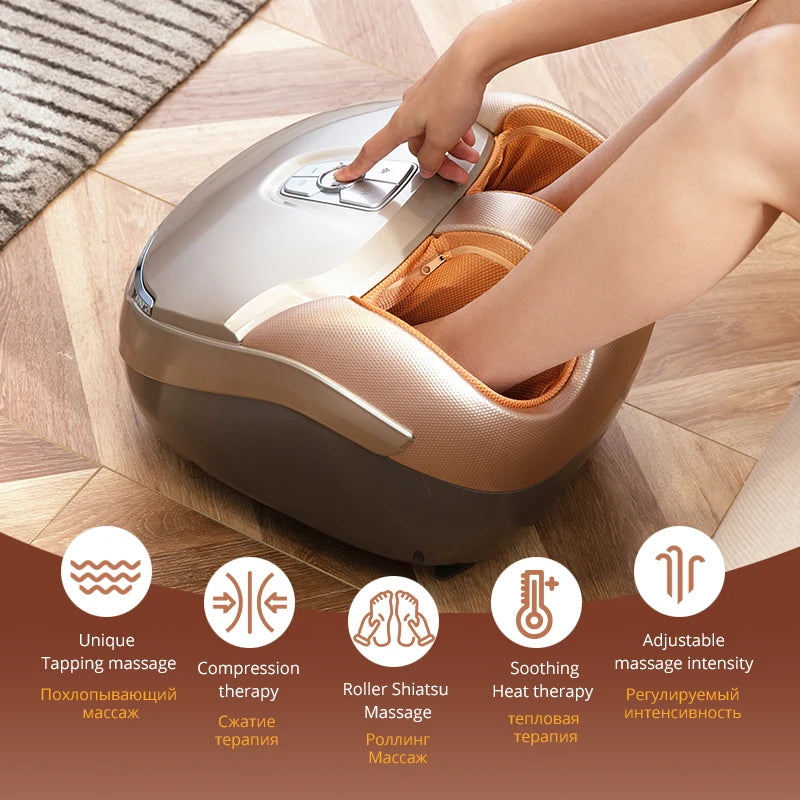 MARESE M7 Plus Electric Foot Massager Machine With Deep Vibration Massage Heated Rolling Kneading Air Compression Healthy Gift