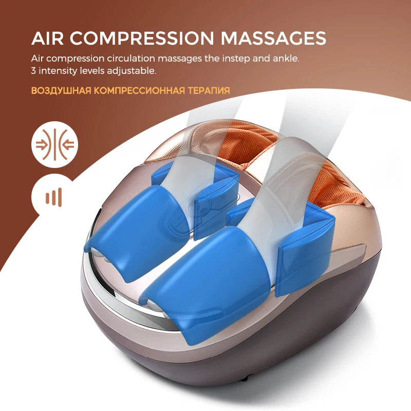 MARESE M7 Plus Electric Foot Massager Machine With Deep Vibration Massage Heated Rolling Kneading Air Compression Healthy Gift