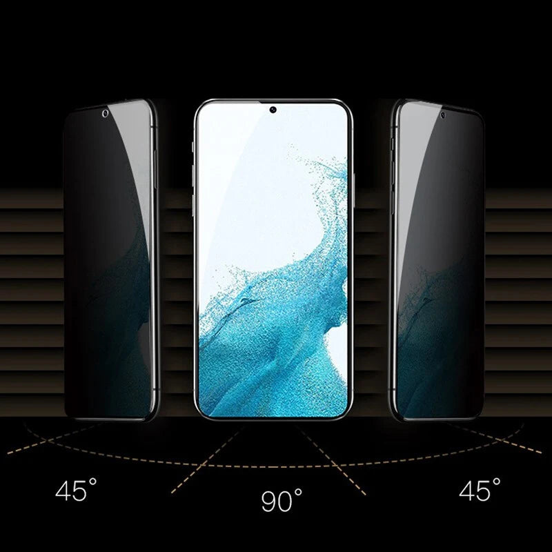 Anti Spy Peeping Tempered Glass for Samsung Galaxy S22 S23 Plus S22plus S23plus S22+ S23+ Privacy Screen Protector Unlock Glass