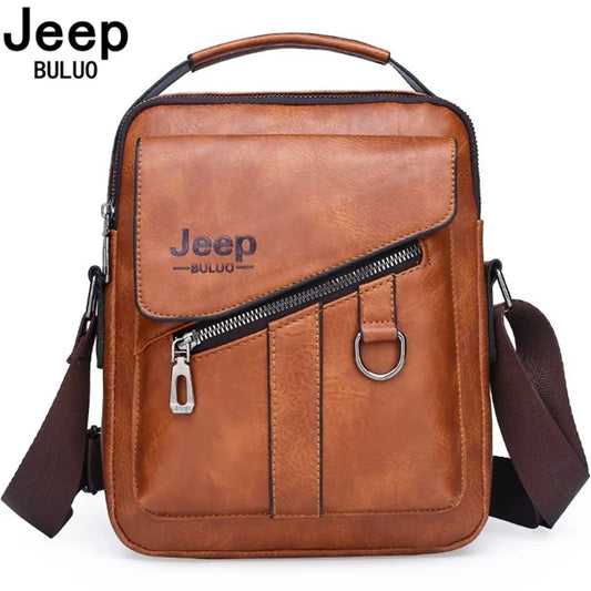 JEEP BULUO Shoulder Bag  Messenger Tote Bag Travel Luxury Brand New  Men BAGS Crossbody  For Male Split Leather Fashion Business