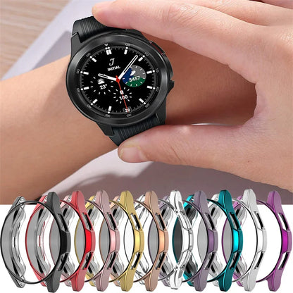 TPU Case for samsung Galaxy watch 4 44mm 40mm PC all-around Anti-fall bumper cover+Screen protector galaxy watch 4 classic 46mm