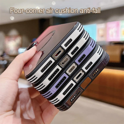 Gradient Glass Phone Case for IPhone14 Promax Magnetic Magsafe 13 12 All-inclusive Anti-fall with Lens Film Protective Cover