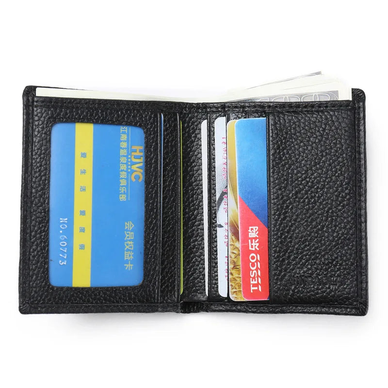 Small Slim Mini Genuine Leather Men Wallet Male Purse Thin Walet Cuzdan Vallet Money Bag For Card Holder Short Kashelek Partmone