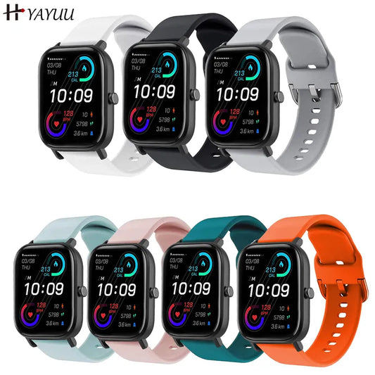 YAYUU 20mm Silicone Strap for Huami Amazfit GTS 4 Mini/GTS 3/GTS 2/GTS 2 mini/GTS 2e Bracelet for Amazfit Bip U/U Pro Wristband