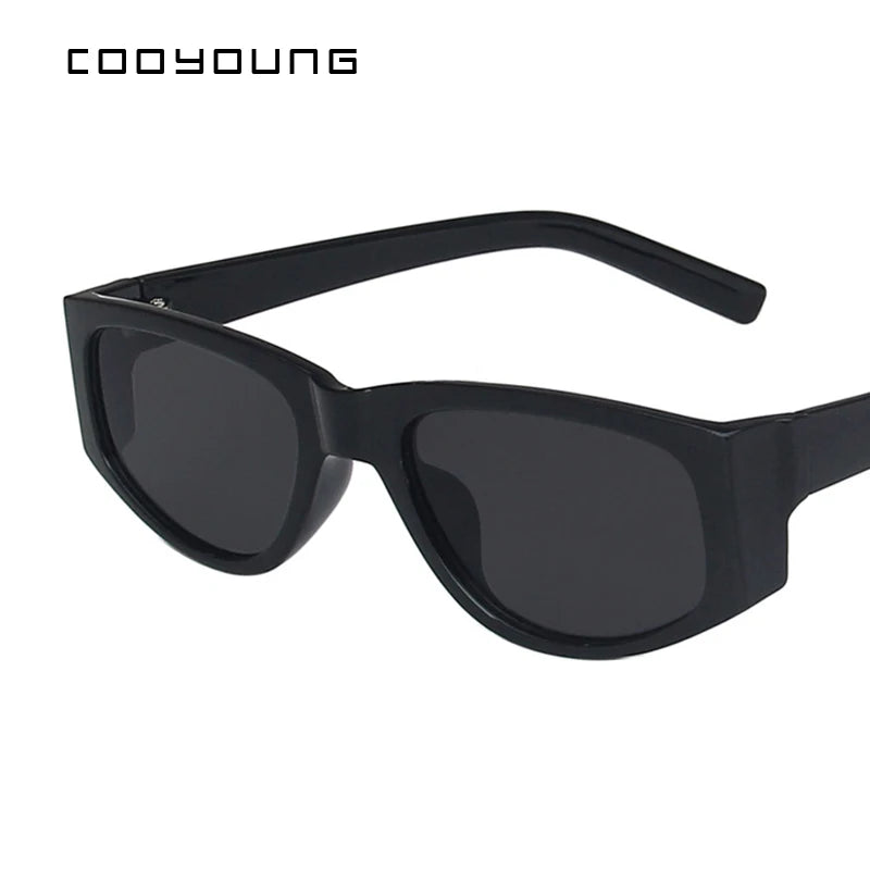 COOYOUNG Classic Vintage Cat Eye Women Sunglasses Square Brands Design Ladies Cateye Sun Glasses Outdoor Sunglass UV400