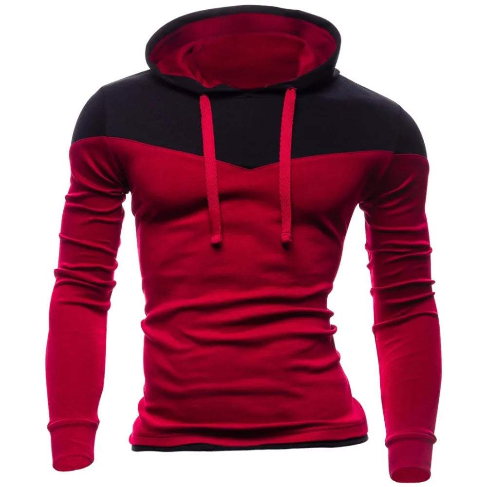 New Hoodies Men Fashion Sweatshirts Male Sweatshirt Teenage Casual Cardigan Hoody Jacket Autumn Coat Man Slim Patchwork Color