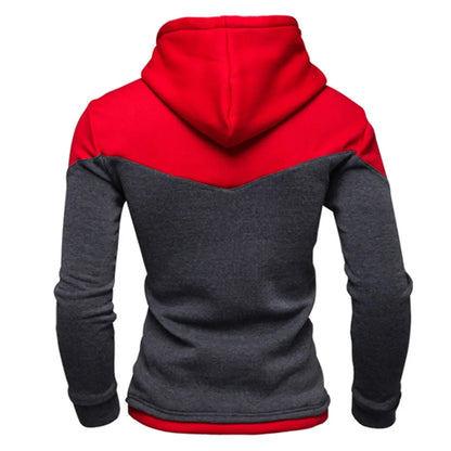 New Hoodies Men Fashion Sweatshirts Male Sweatshirt Teenage Casual Cardigan Hoody Jacket Autumn Coat Man Slim Patchwork Color