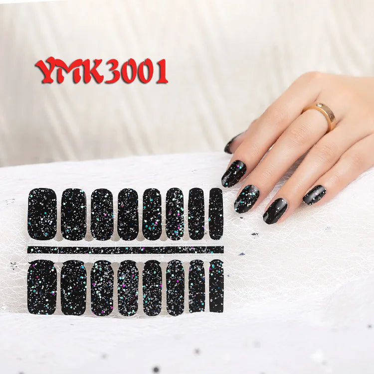 Mixed Color Nail Sticker Wraps Decals Manicure Self-Adhesive Nail Art Stickers for Nails Real Polish Strips Drop Shipping