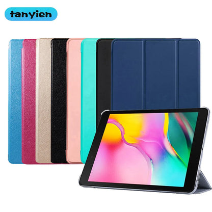 Tablet Case For Samsung Galaxy Tab A 10.1 2019 SM-T510 SM-T515 T510 T515 Leather Trifold Magnetic Fundas Flip Stand Smart Cover